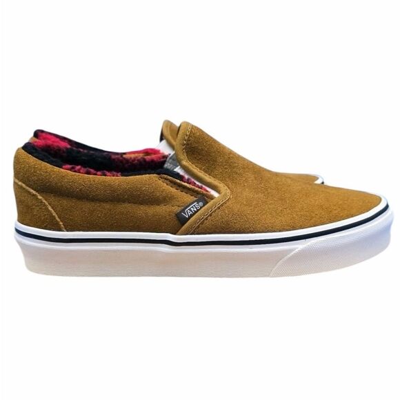 NEW Vans Classic Slip On Cozy Hug Women's 6.5 Brown Suede Sherpa Lined - Picture 3 of 8